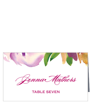 Fresh Cut Flowers Place Cards