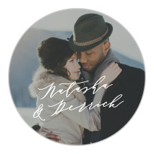 Seal envelopes or gift loved ones with a memento of your special day with our Passionate Forever Wedding Stickers.