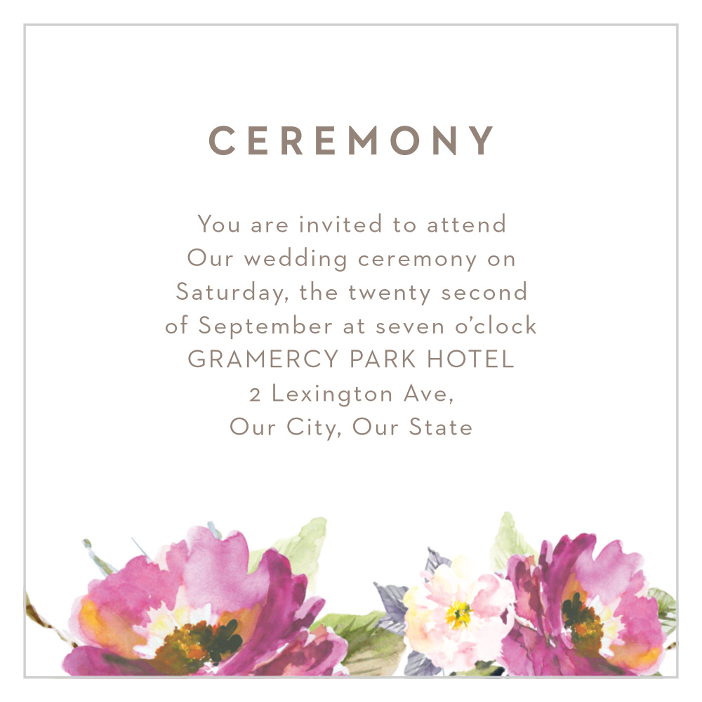 Simple Spring Ceremony Cards