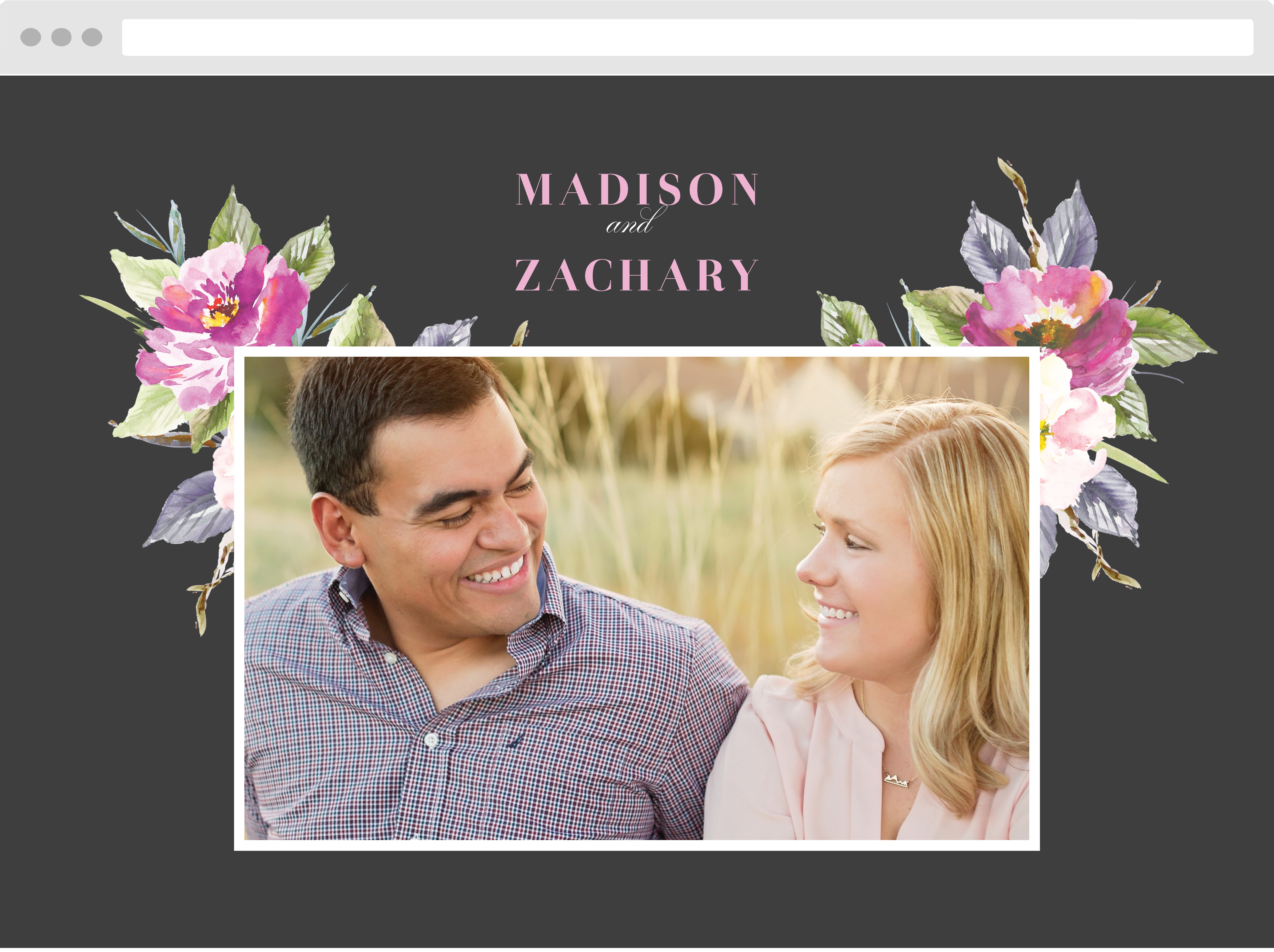 Luxe Roses Wedding Website