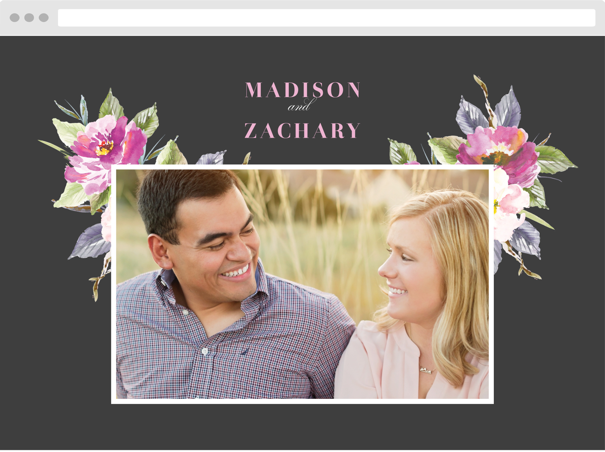 Luxe Roses Wedding Website