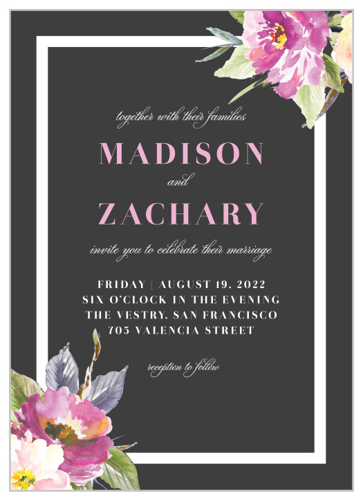 Enjoy the company of your friends and family when you use our Luxe Roses Wedding Invitations to invite them.