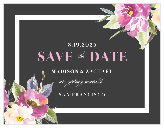 Make a spot on everyone’s calendar with our Luxe Roses Wedding Save the Date Magnets. 