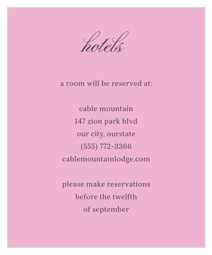 Luxe Roses Accommodation Cards