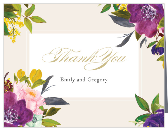 Regal Arrangement Wedding Thank You Cards