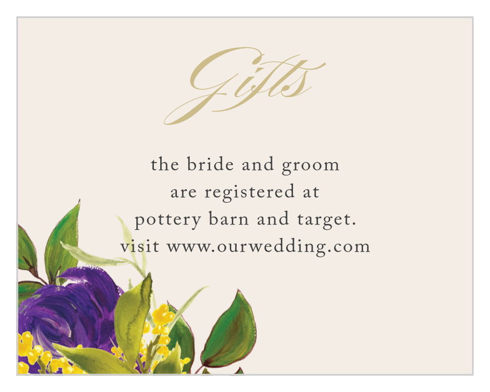 Regal Arrangement Registry Cards