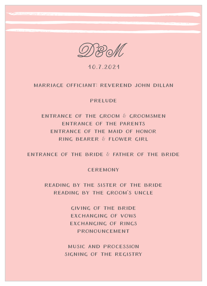 Rustic Doodle Wedding Programs