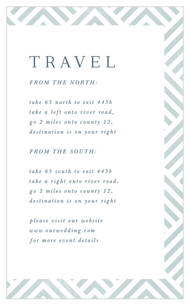 Elegantly Modern Direction Cards
