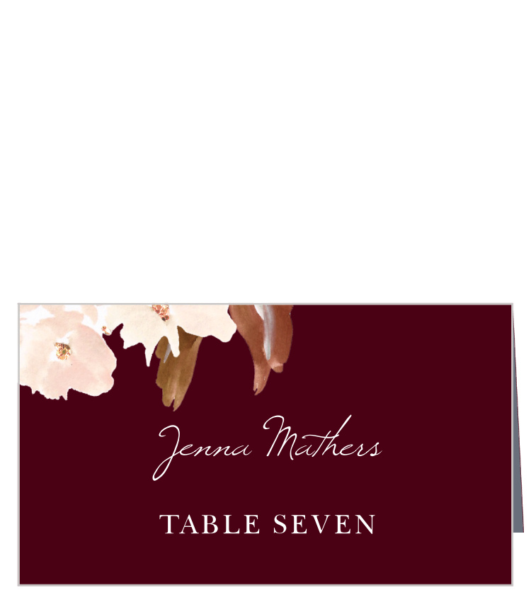 Autumn Aubergine Place Cards