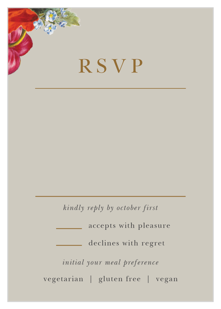 Antique Flowers Response Cards