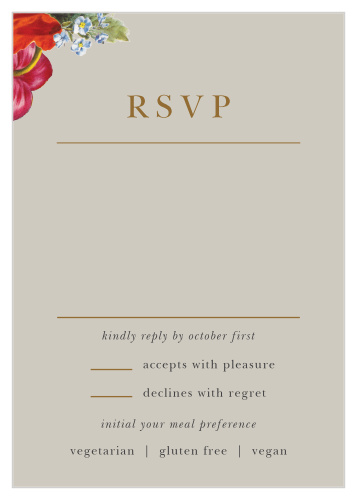 Antique Flowers Response Cards