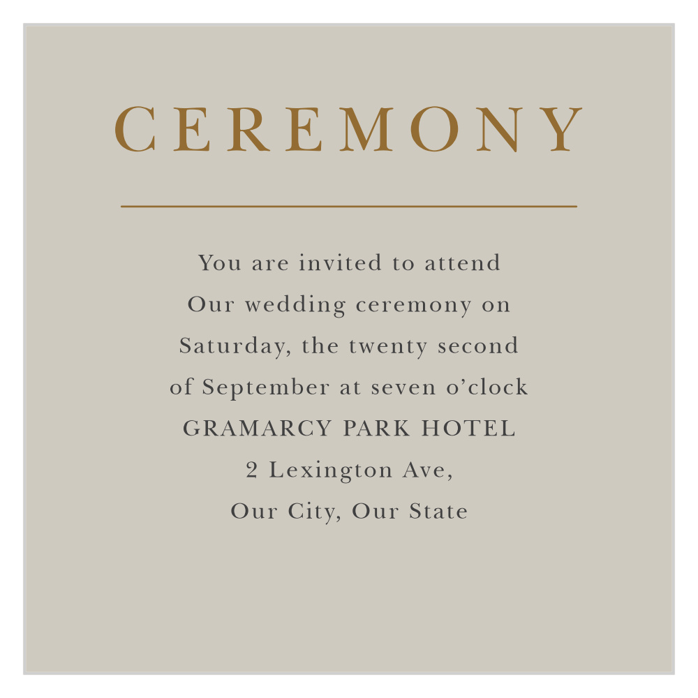 Antique Flowers Ceremony Cards
