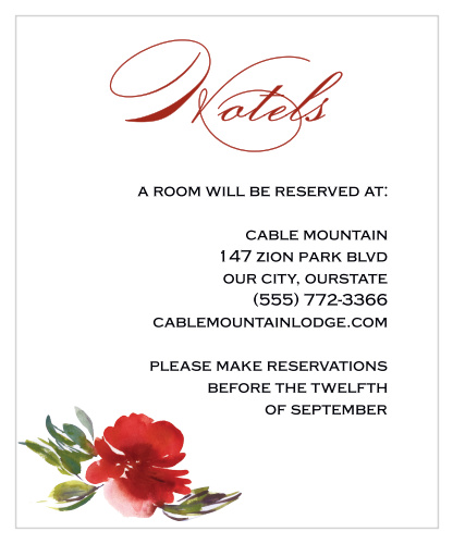 Christmas Pine Accommodation Cards