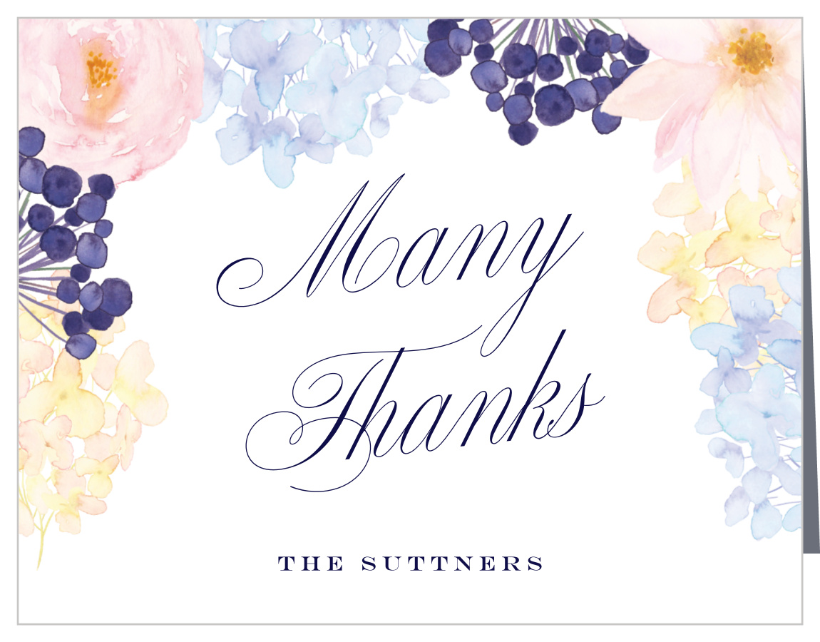 Pastel Watercolors Wedding Thank You Cards