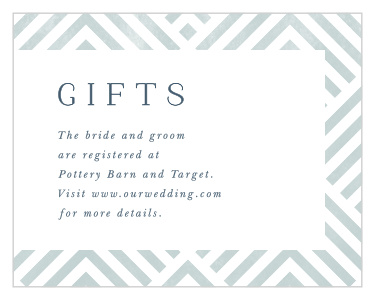 Elegantly Modern Registry Cards