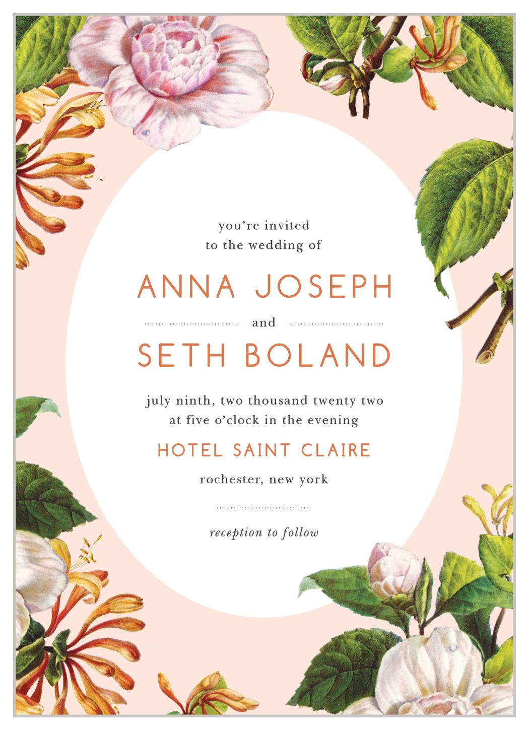 Spring Blush Wedding Invitations