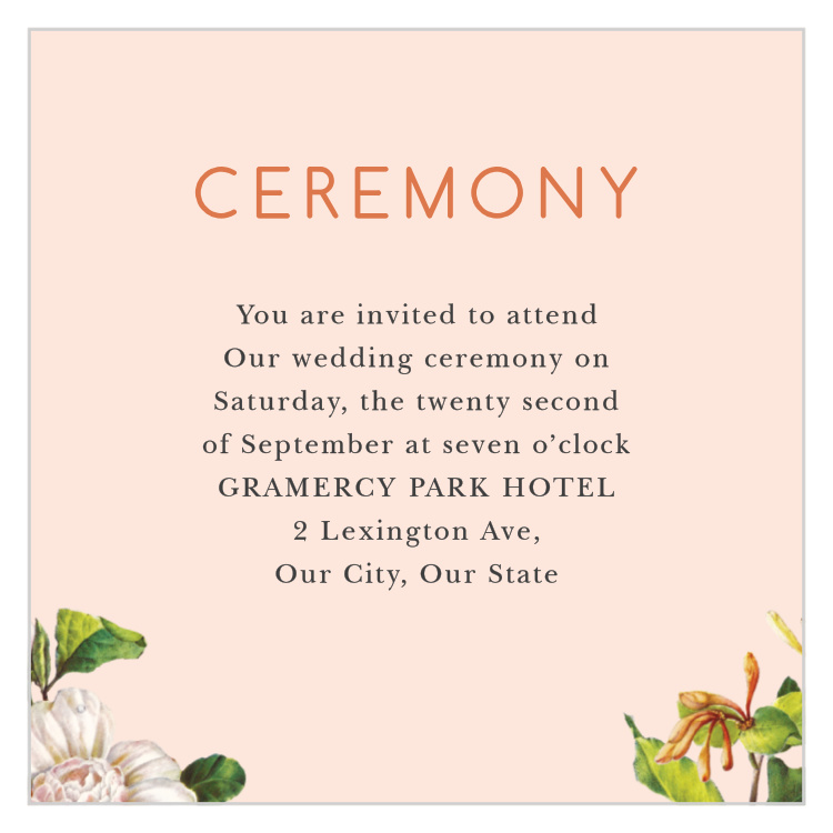 Spring Blush Ceremony Cards