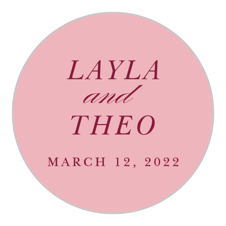 Maroon Bouquet Wedding Stickers