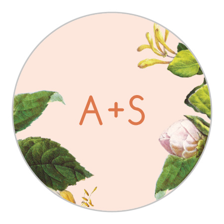 Spring Blush Wedding Stickers