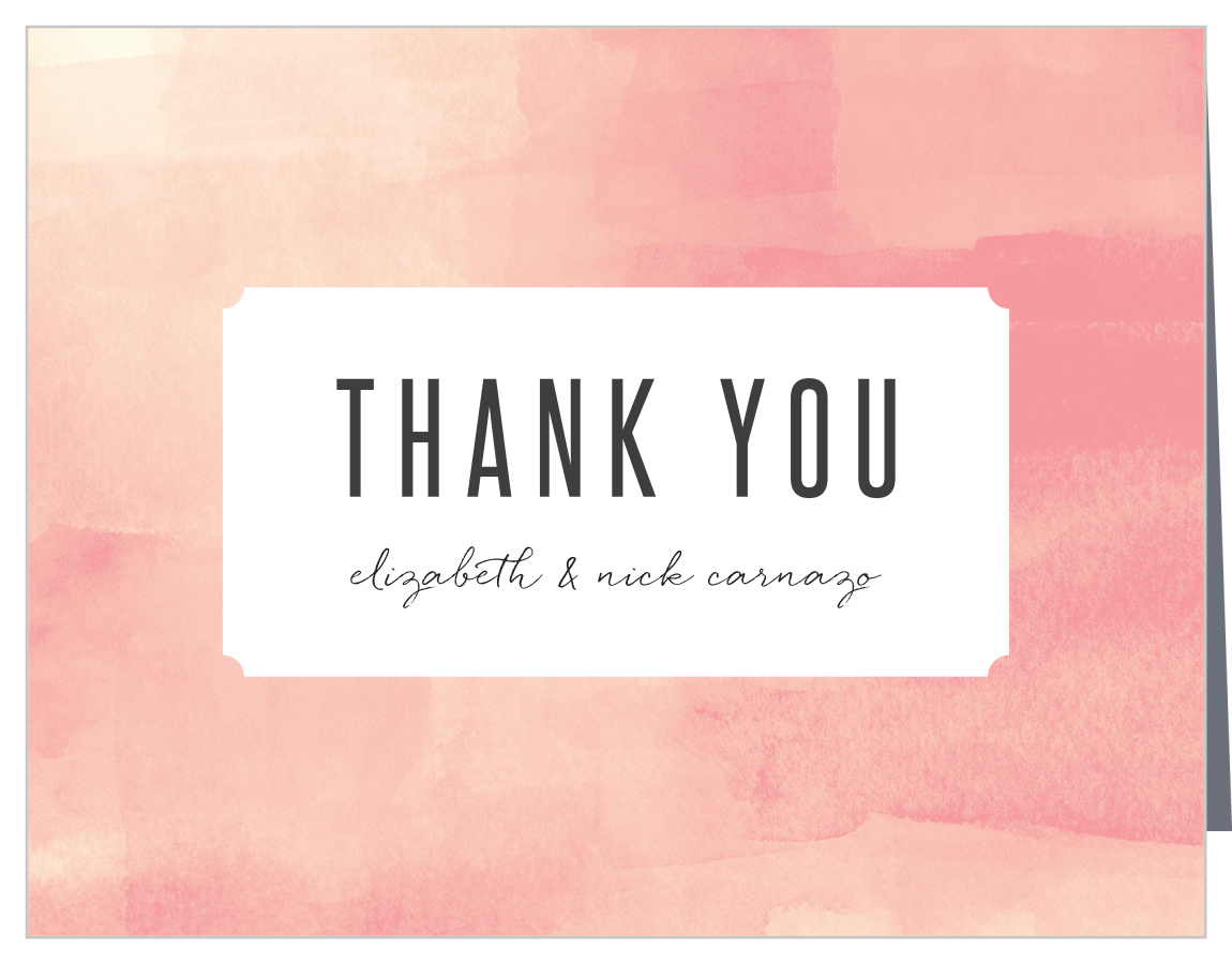 Modern Painting Wedding Thank You Cards