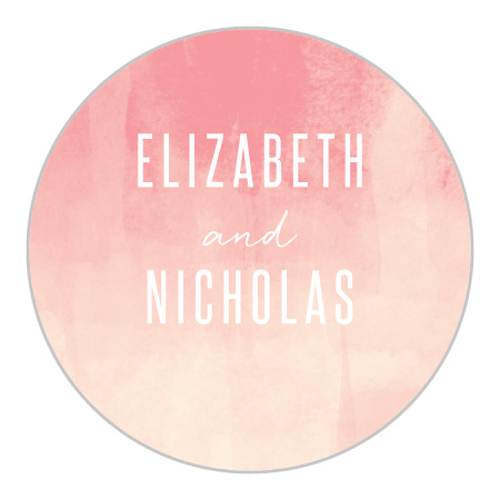 Modern Painting Wedding Stickers