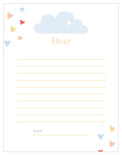 Collect the sweet sentiments and tender thoughts of your friends and family with our stunning Showered With Love Letter to Baby. 