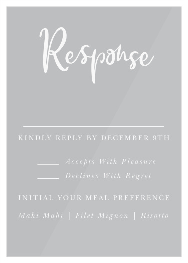 Casual Script Clear Response Cards