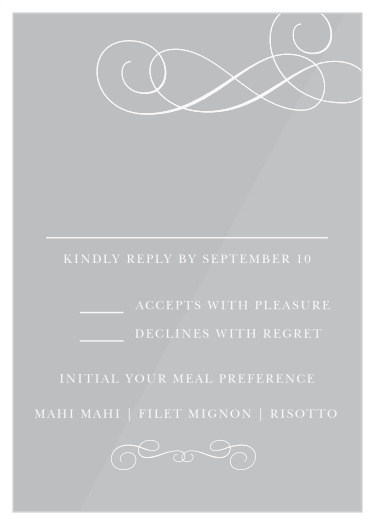 Chic Elegance Clear Response Cards