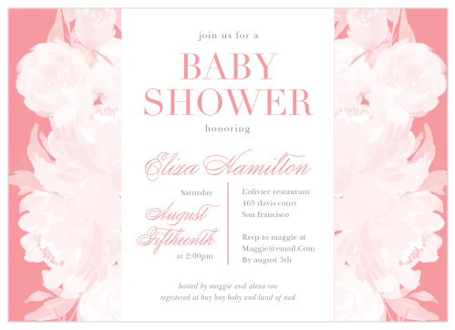 Elevate to elegance with our Light Flowers Baby Shower Invitations. 