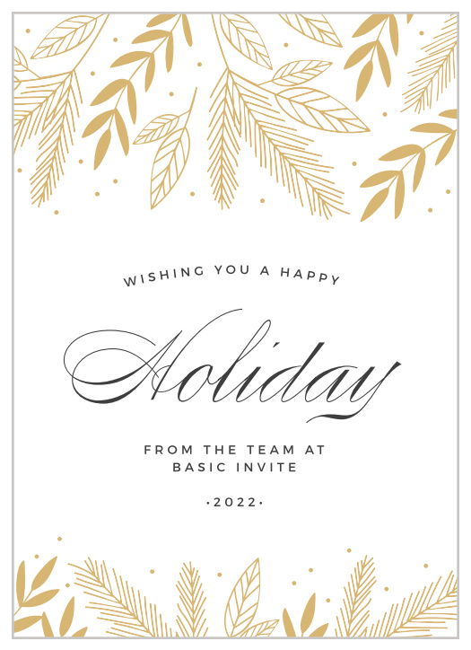 Send some holiday cheer this season with our Golden Pine Corporate Holiday Cards. 