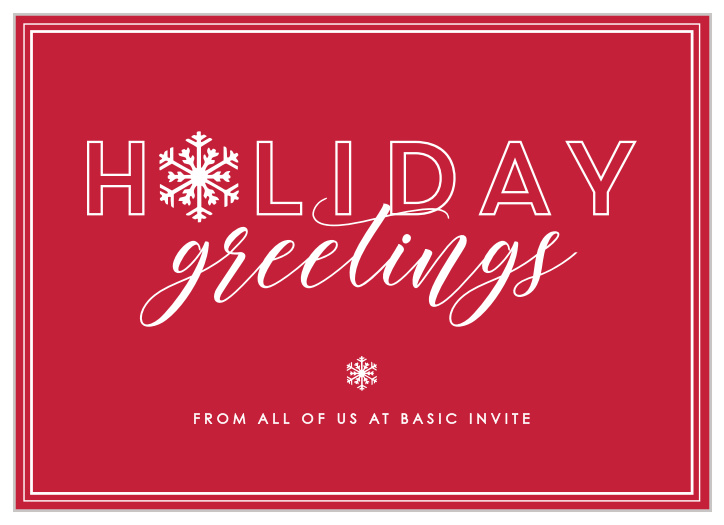 Send our festive Jolly Snowflakes Corporate Holiday Cards this holiday season. 