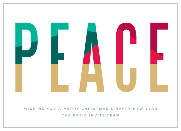 Keep your employees and customers focused on the heart of your words with our simple Dipped Letters Corporate Holiday Cards. Featuring a focus on typography, a stunning ensemble of colors, and bright gold-foil, these cards help you say all you could ever need to.