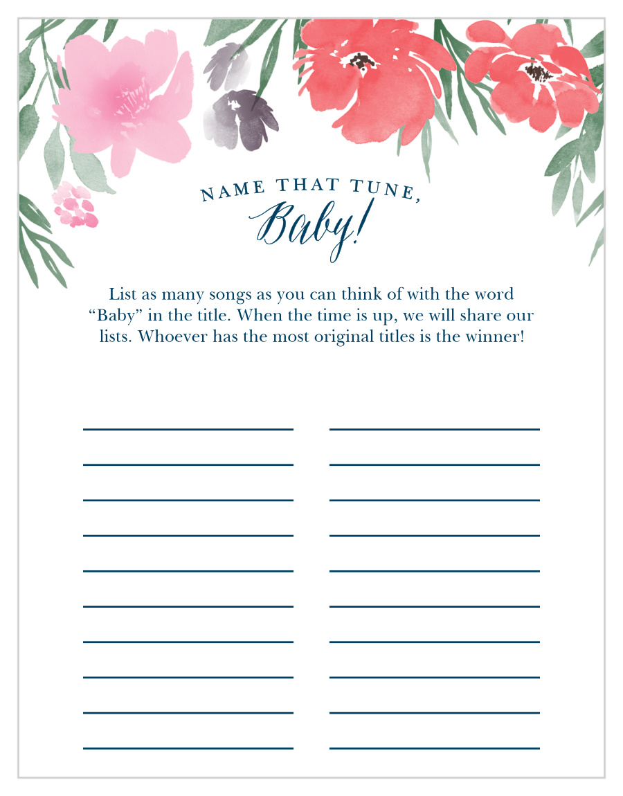 Watercolor Garden Baby Song Contest