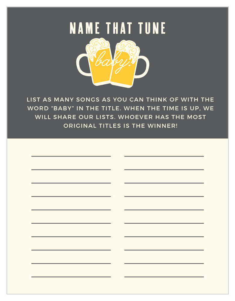 Baby Brewing Baby Song Contest