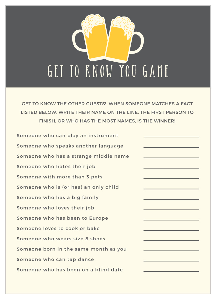 Baby Brewing Get to Know You Game