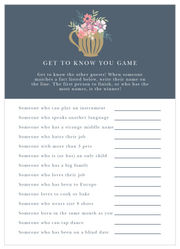 Tasteful Tea Pot Get to Know You Game