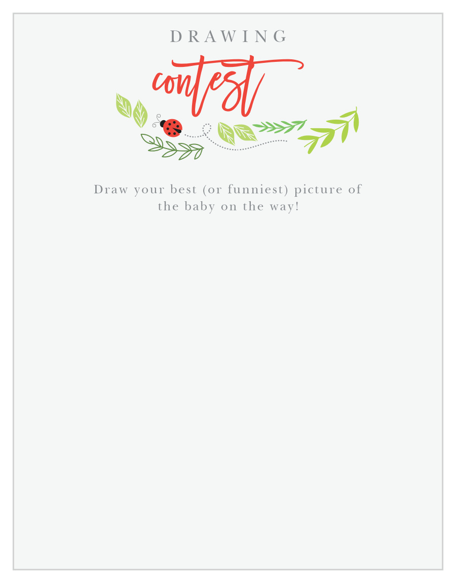 Little Ladybug Baby Drawing Contest