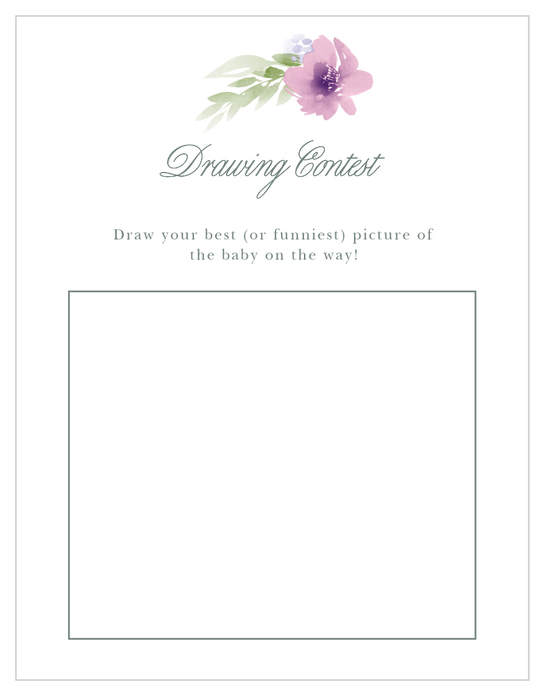 Floral Delight Baby Drawing Contest