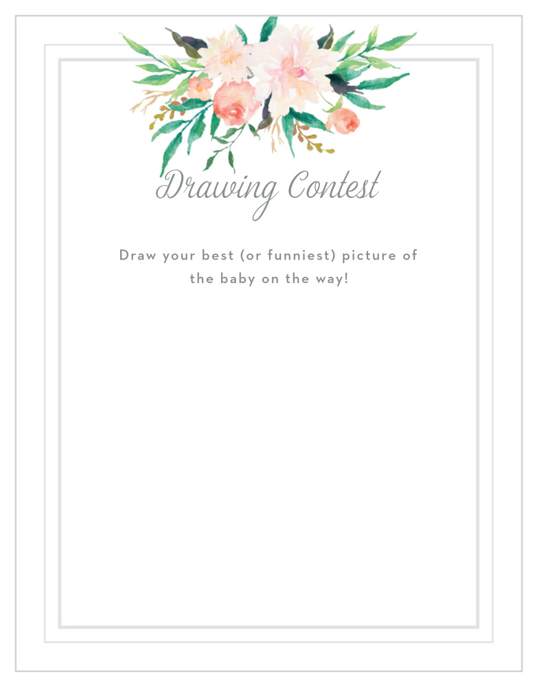 Blossoming Love Baby Drawing Contest