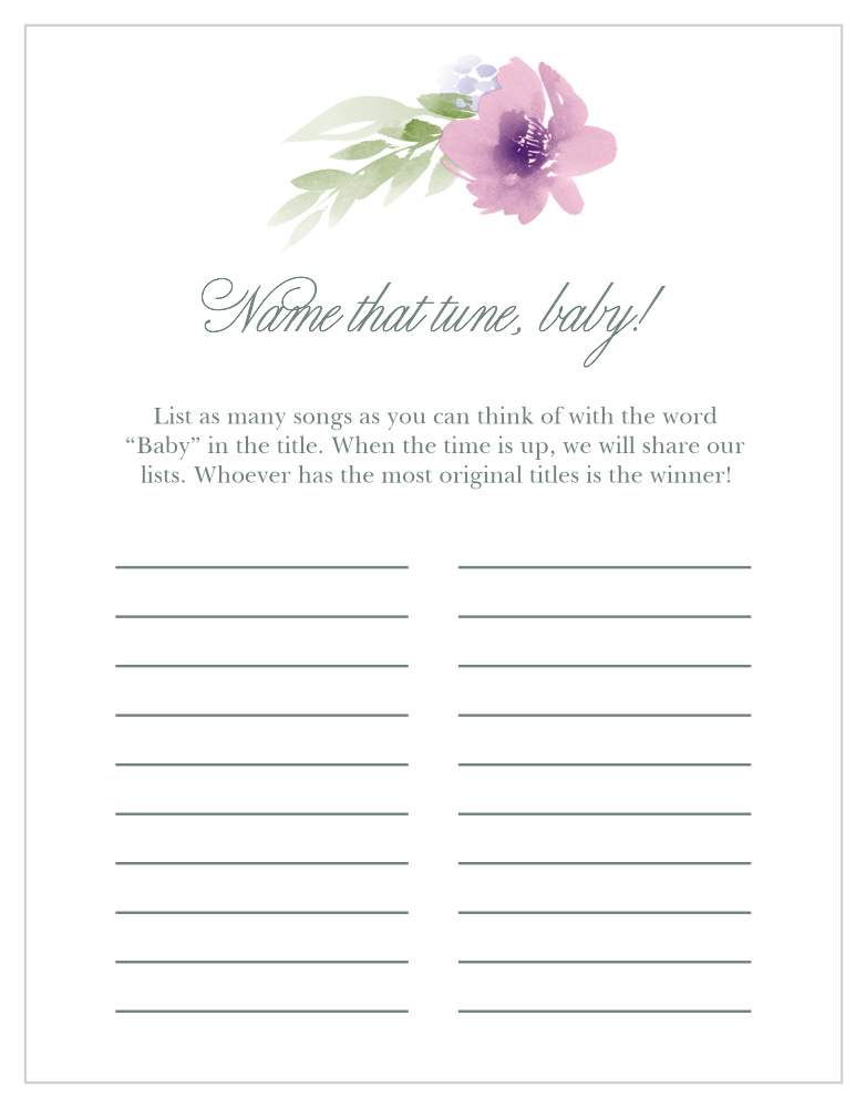 Floral Delight Baby Song Contest