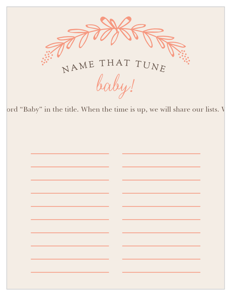 Garden Wreath Baby Song Contest
