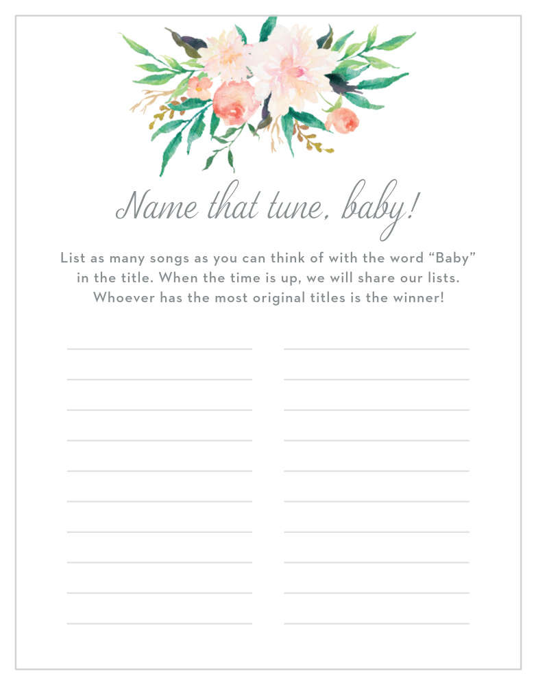 Blossoming Love Baby Song Contest