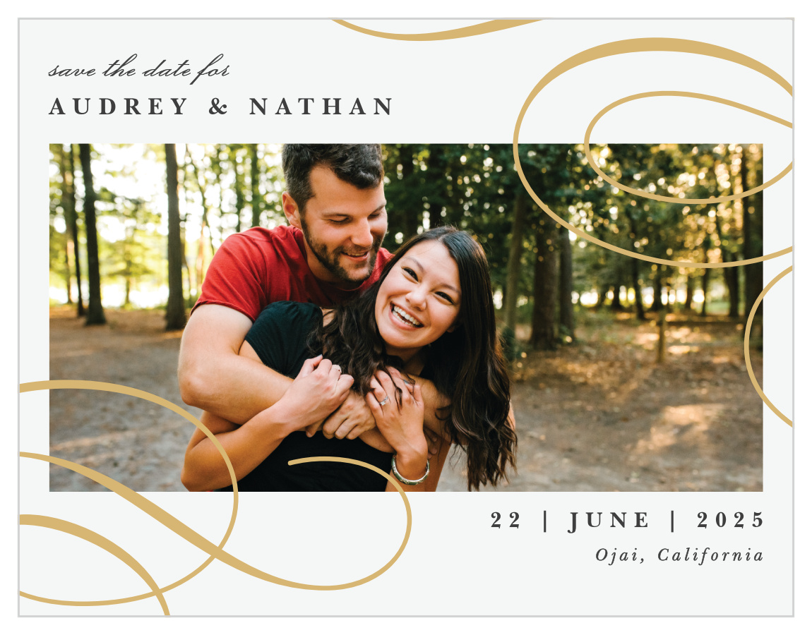 Old World Swirls Save the Date Magnets