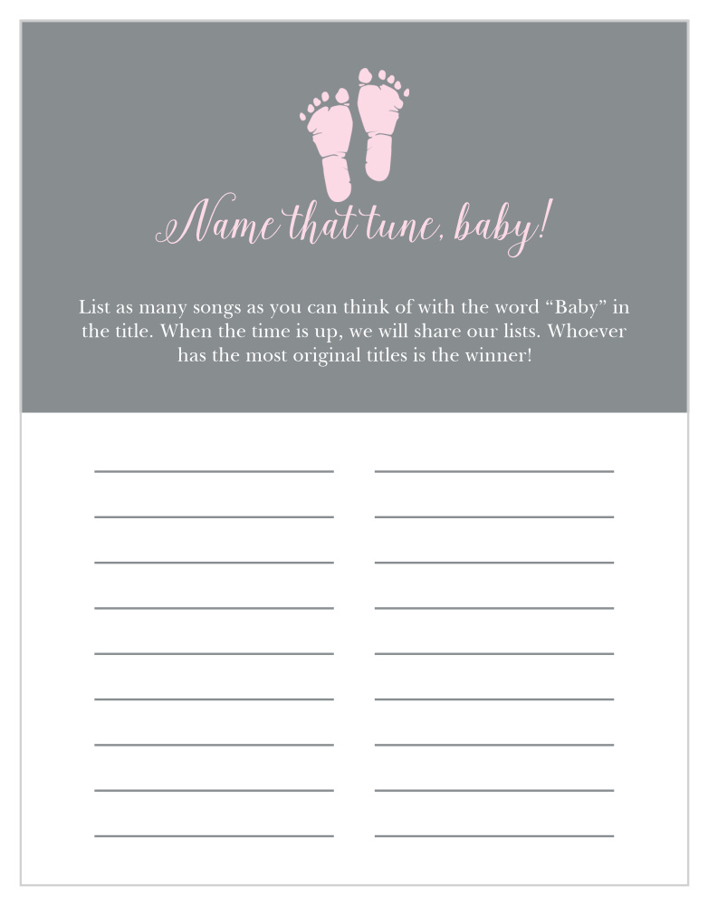 Little Girl Footprints Baby Song Contest