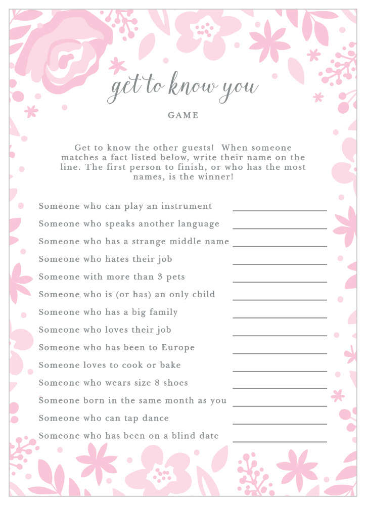 Baby Blooms Get to Know You Game