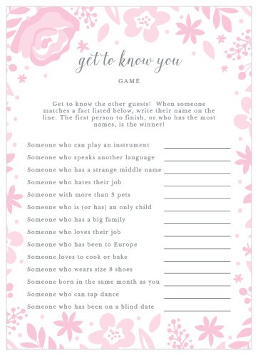 Baby Blooms Get to Know You Game