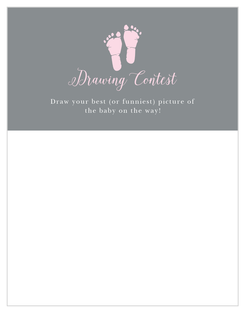 Little Girl Footprints Baby Drawing Contest