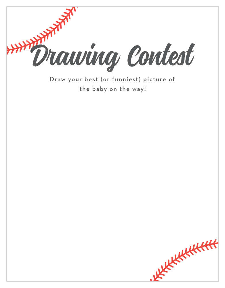 Baseball Baby Baby Drawing Contest