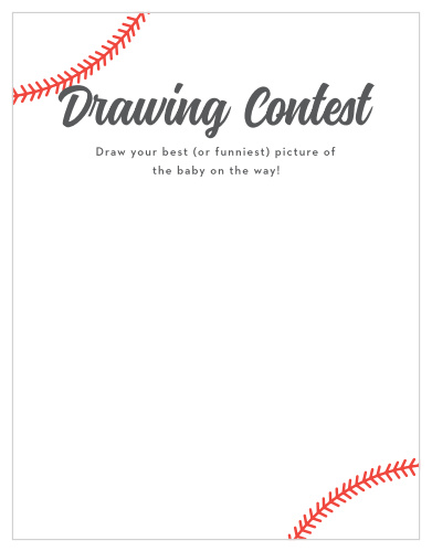 Hit it out of the park with our Baseball Baby Baby Drawing Contest.