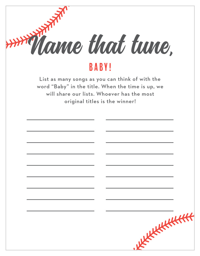 Baseball Baby Baby Song Contest